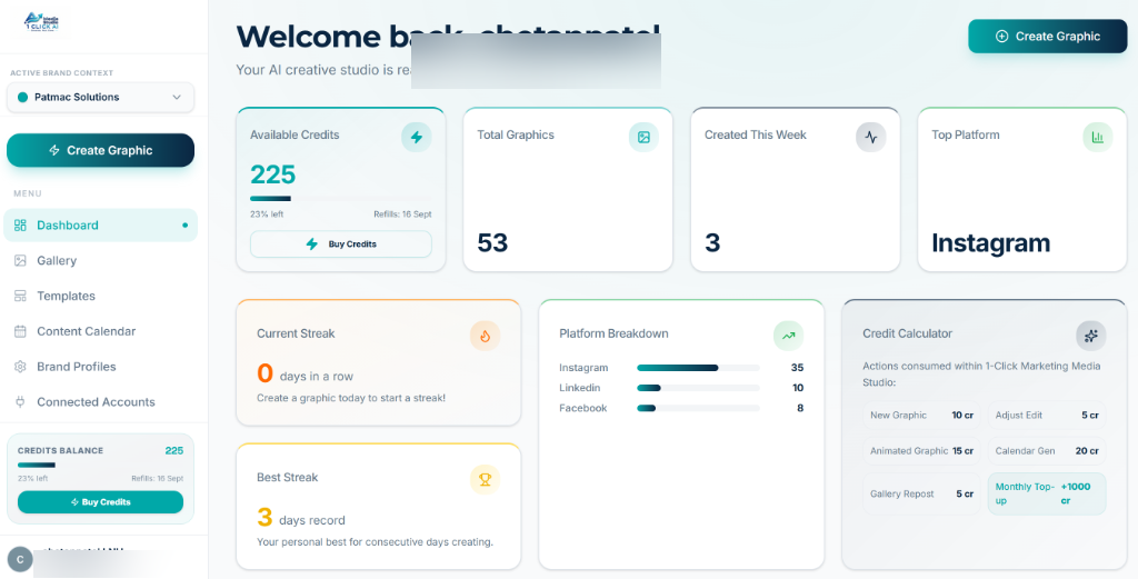 1Click Marketing Studio Preview