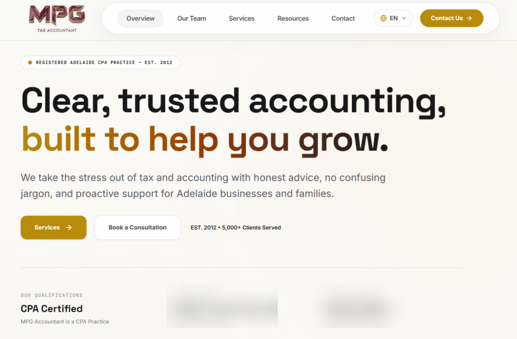 MPG Website Preview